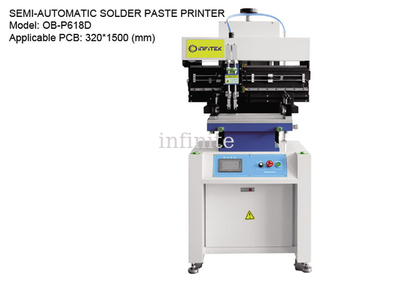 Slide Rail Solder Paste Εκτυπωτής Ημιαυτόματος για PCB 320*1500mm