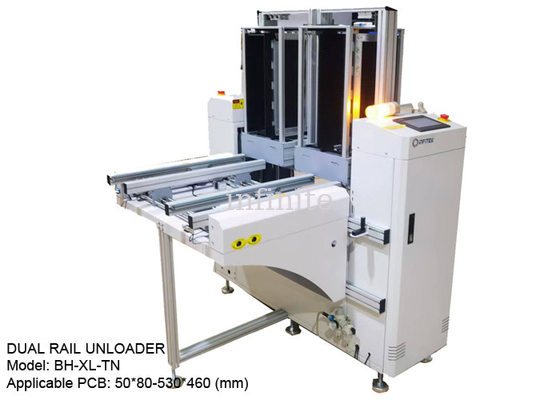 Dual Rail PCB Magazine Unloader 300VA PCB Loader and Unloader για PCB μεγέθους XL
