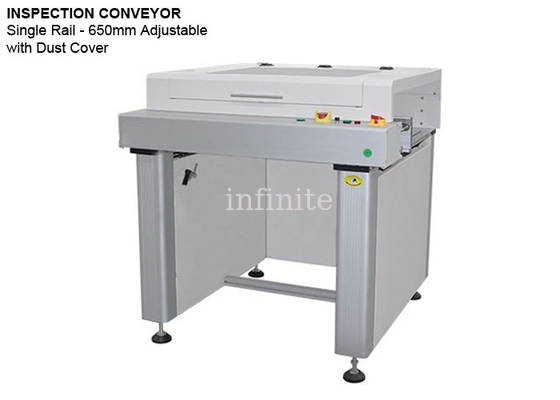 Μεταφορέας Επιθεώρησης SMT μονής τροχιάς 650mm πλάτους με κάλυμμα σκόνης