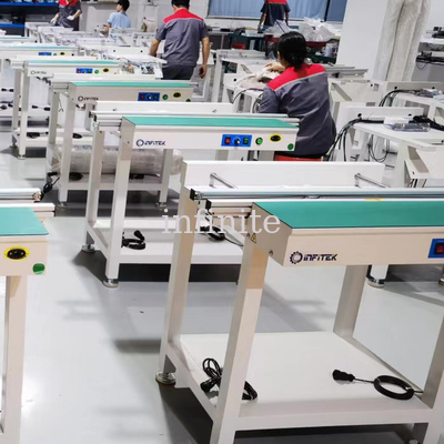 1.5 Meter Single Rail Normal Smt Pcb Conveyor 460mm Max Width Motorized Rail Width Ρυθμισμός του πλάτους του σιδηροδρόμου